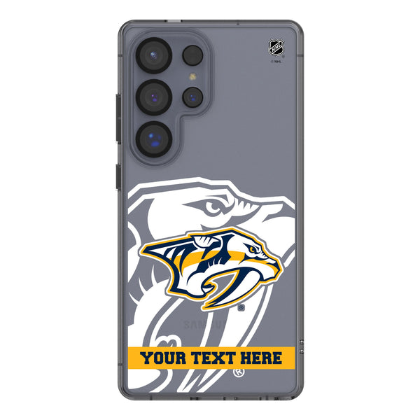 Nashville Predators Personalized Tilt Galaxy Clear Phone Case for Samsung Galaxy