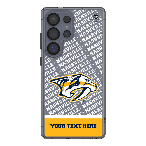 Nashville Predators Personalized EndZone Plus Galaxy Clear Phone Case for Samsung Galaxy