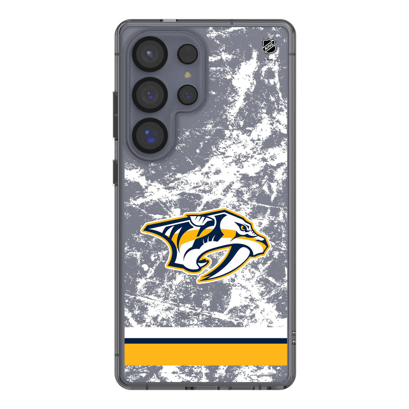 Nashville Predators Ice Stripe Galaxy Clear Phone Case for Samsung Galaxy