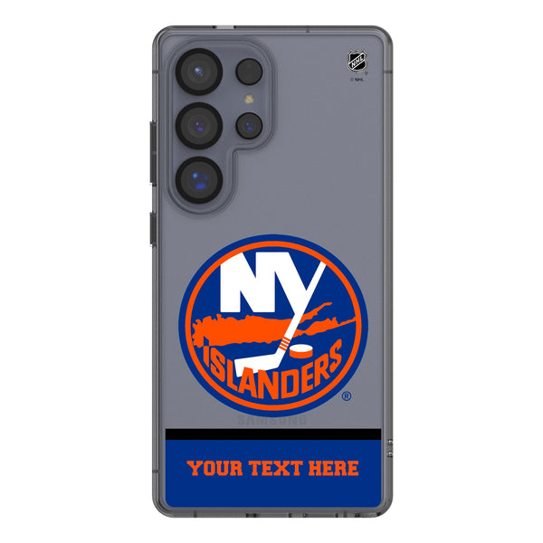 New York Islanders Personalized EndZone Plus Galaxy Clear Phone Case for Samsung Galaxy