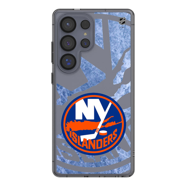 New York Islanders Ice Tilt Galaxy Clear Phone Case for Samsung Galaxy