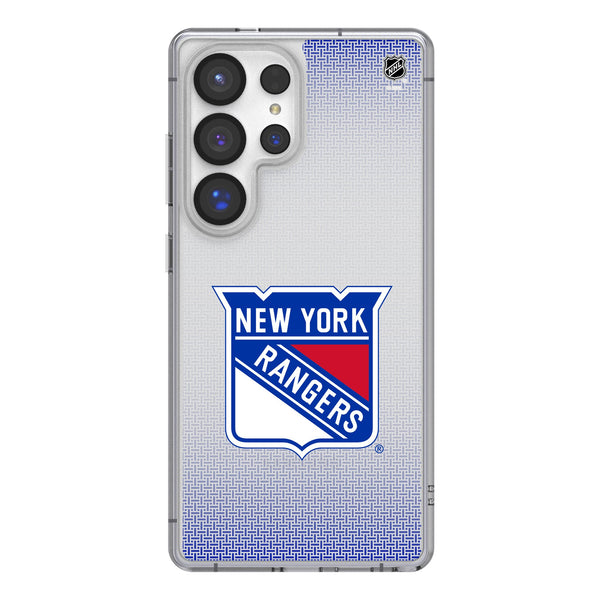 New York Rangers Linen Galaxy Clear Phone Case for Samsung Galaxy
