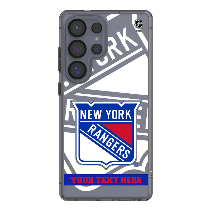 New York Rangers Personalized Tilt Galaxy Clear Phone Case for Samsung Galaxy