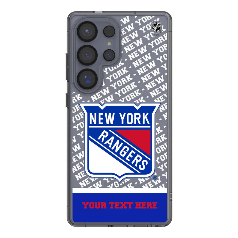 New York Rangers Personalized EndZone Plus Galaxy Clear Phone Case for Samsung Galaxy