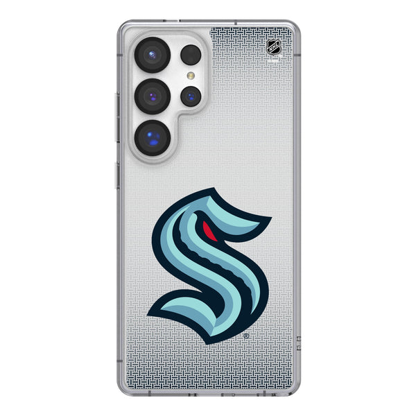 Seattle Kraken Linen Galaxy Clear Phone Case for Samsung Galaxy
