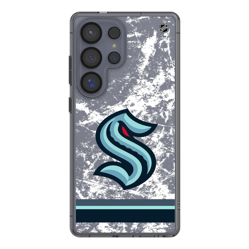 Seattle Kraken Ice Stripe Galaxy Clear Phone Case for Samsung Galaxy