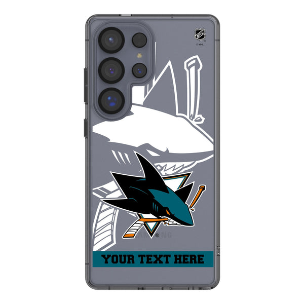 San Jose Sharks Personalized Tilt Galaxy Clear Phone Case for Samsung Galaxy