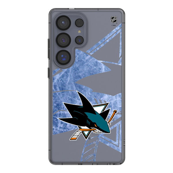 San Jose Sharks Ice Tilt Galaxy Clear Phone Case for Samsung Galaxy