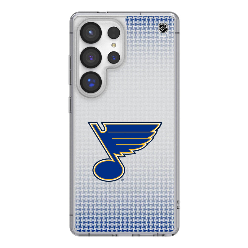St. Louis Blues Linen Galaxy Clear Phone Case for Samsung Galaxy