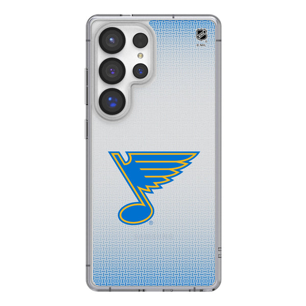 St. Louis Blues Linen Galaxy Clear Phone Case for Samsung Galaxy