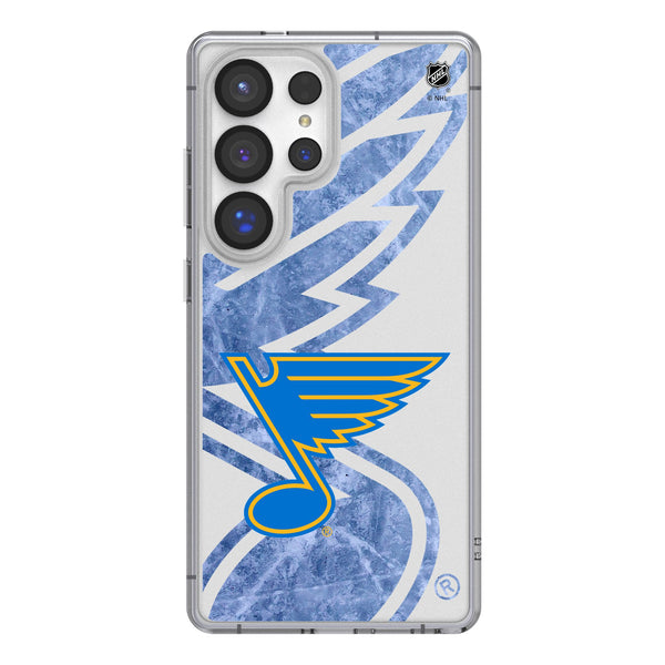St. Louis Blues Ice Tilt Galaxy Clear Phone Case for Samsung Galaxy
