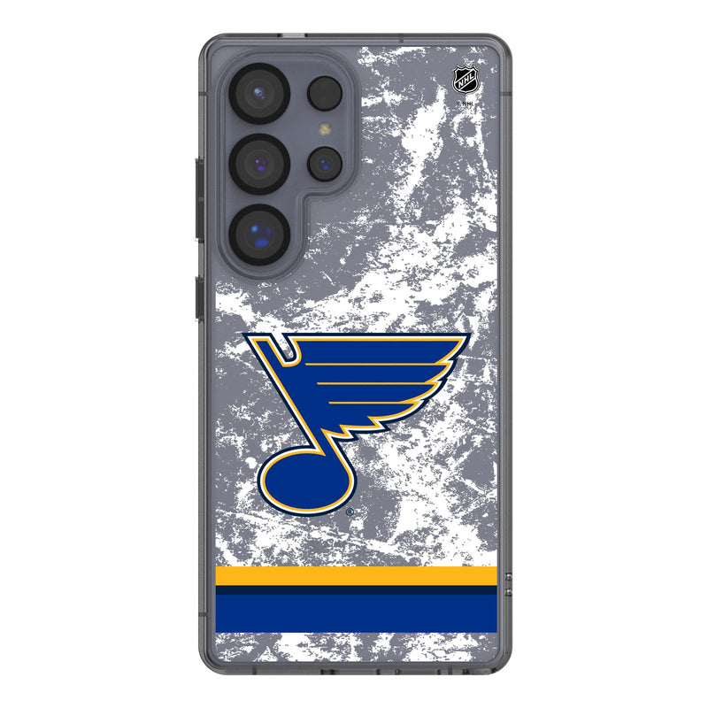 St. Louis Blues Ice Stripe Galaxy Clear Phone Case for Samsung Galaxy