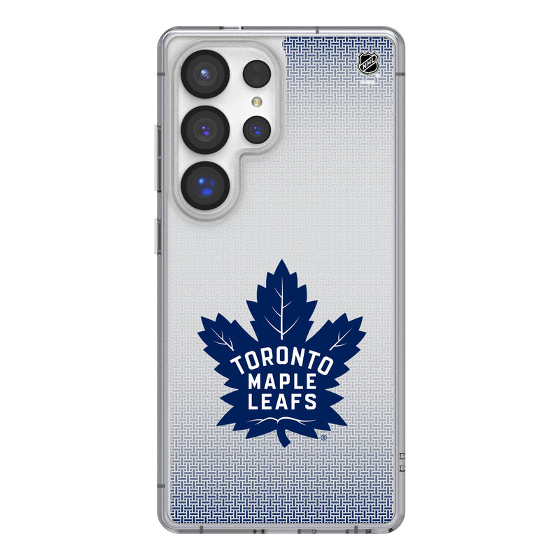 Toronto Maple Leafs Linen Galaxy Clear Phone Case for Samsung Galaxy