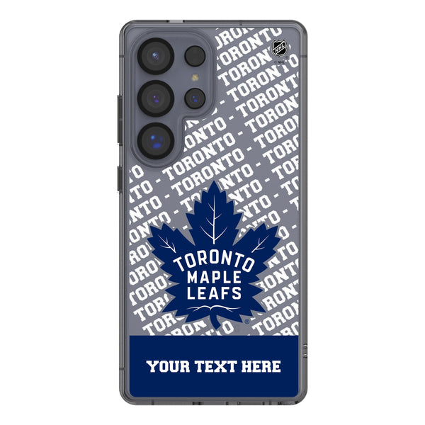 Toronto Maple Leafs Personalized EndZone Plus Galaxy Clear Phone Case for Samsung Galaxy