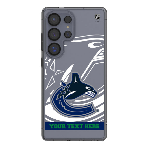 Vancouver Canucks Personalized Tilt Galaxy Clear Phone Case for Samsung Galaxy