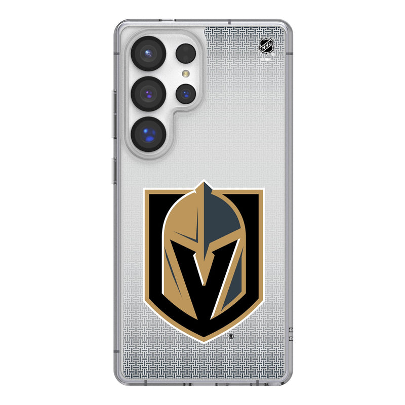 Vegas Golden Knights Linen Galaxy Clear Phone Case for Samsung Galaxy