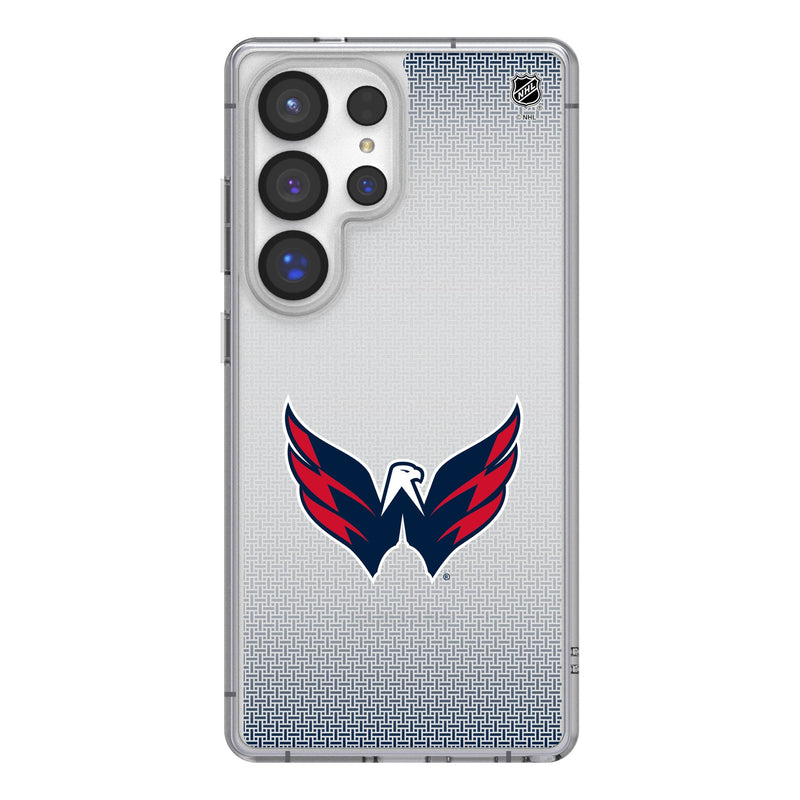 Washington Capitals Linen Galaxy Clear Phone Case for Samsung Galaxy