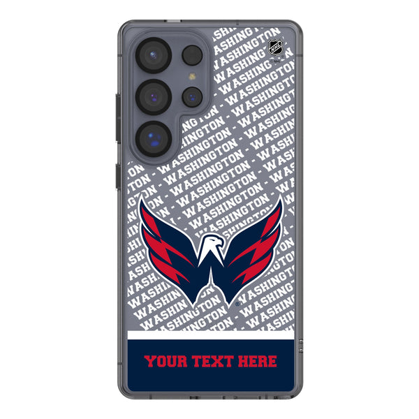 Washington Capitals Personalized EndZone Plus Galaxy Clear Phone Case for Samsung Galaxy
