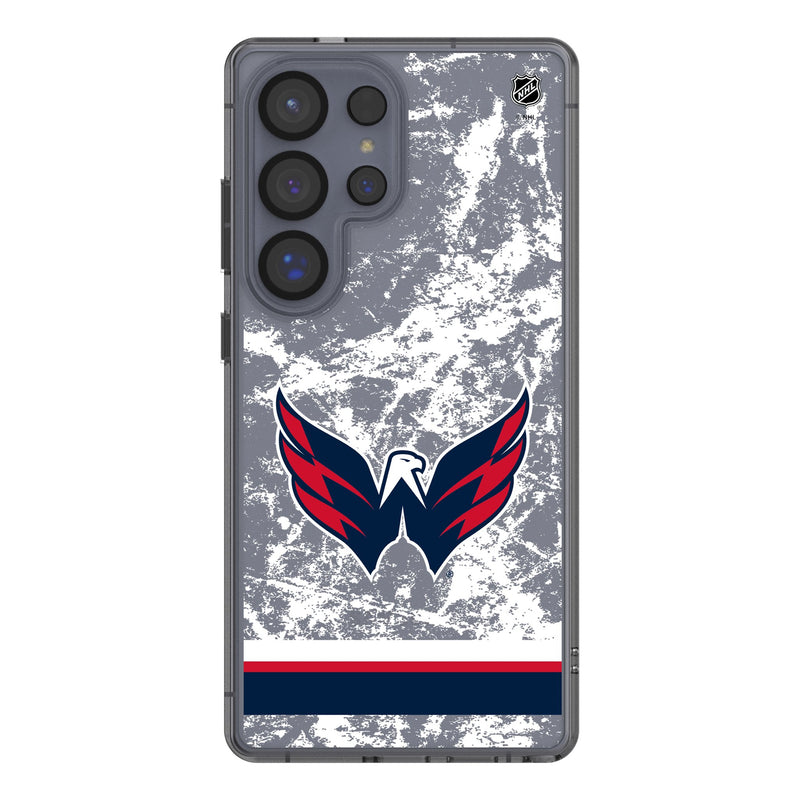 Washington Capitals Ice Stripe Galaxy Clear Phone Case for Samsung Galaxy