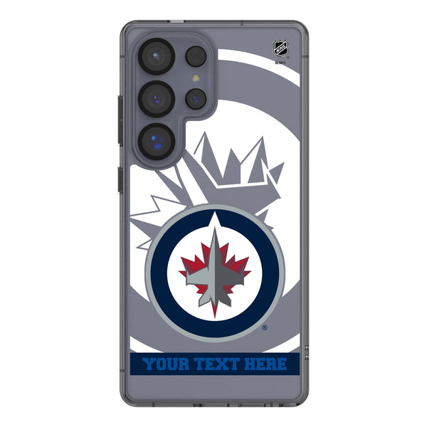 Winnipeg Jets Personalized Tilt Galaxy Clear Phone Case for Samsung Galaxy