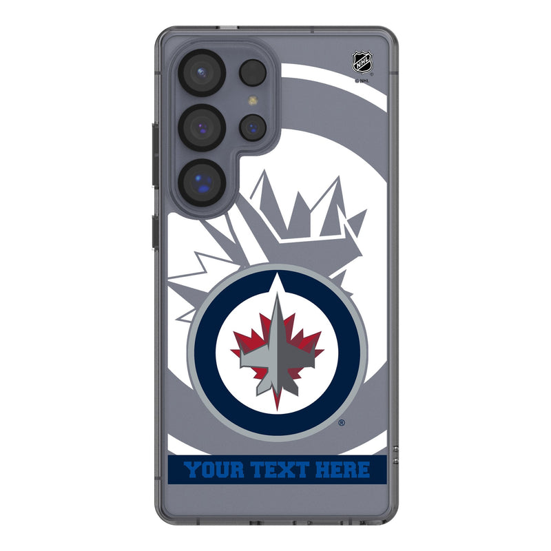 Winnipeg Jets Personalized Tilt Galaxy Clear Phone Case for Samsung Galaxy