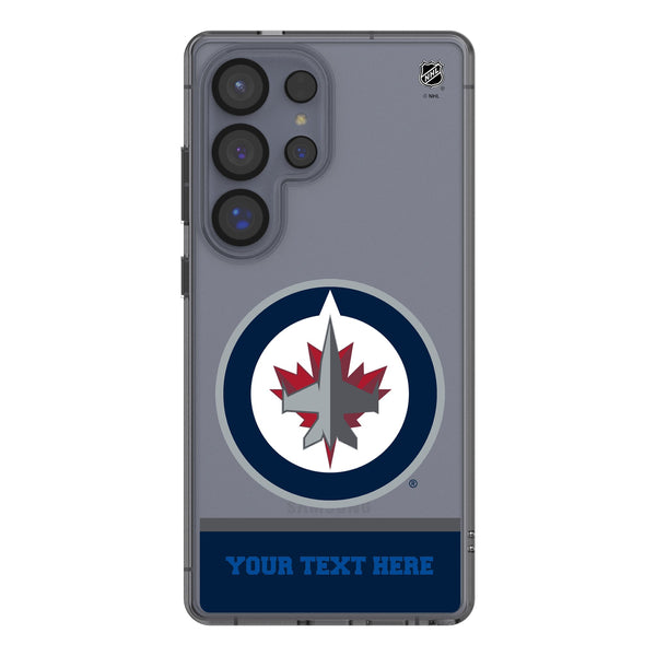 Winnipeg Jets Personalized EndZone Plus Galaxy Clear Phone Case for Samsung Galaxy