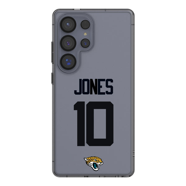 Mac Jones Jacksonville Jaguars 10 Game Tactic Galaxy Clear Phone Case for Samsung Galaxy