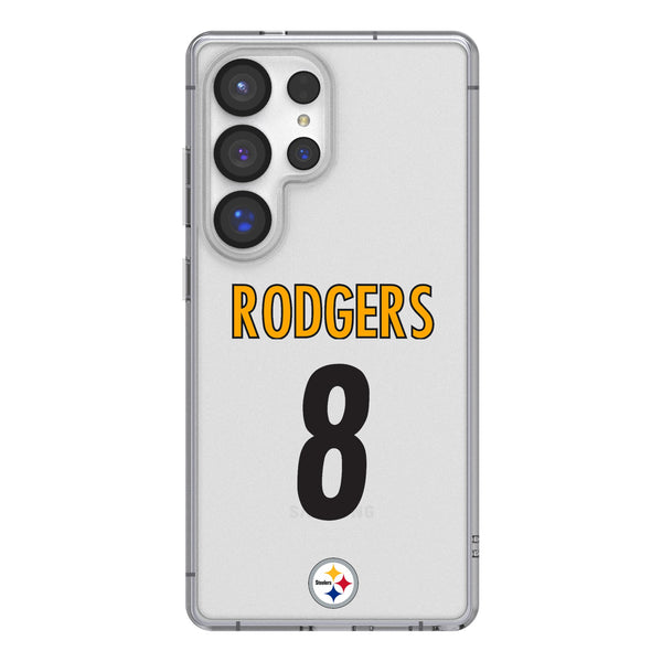 Aaron Rodgers Pittsburgh Steelers 8 Game Tactic Galaxy Clear Phone Case for Samsung Galaxy