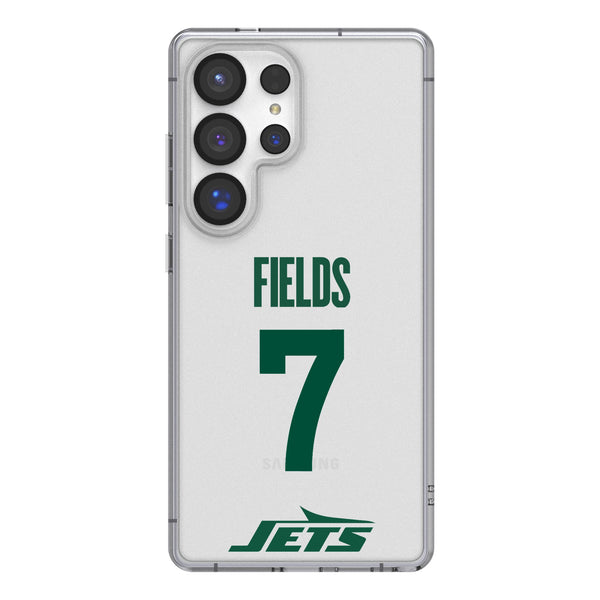 Justin Fields New York Jets 7 Game Tactic Galaxy Clear Phone Case for Samsung Galaxy
