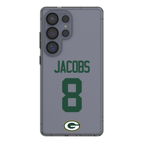 Josh Jacobs Green Bay Packers 8 Game Tactic Galaxy Clear Phone Case for Samsung Galaxy