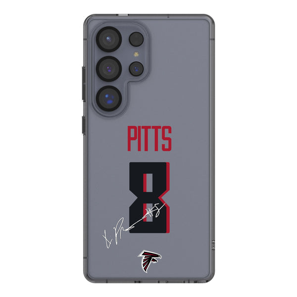 Kyle Pitts Atlanta Falcons 8 Game Tactic Galaxy Clear Phone Case for Samsung Galaxy