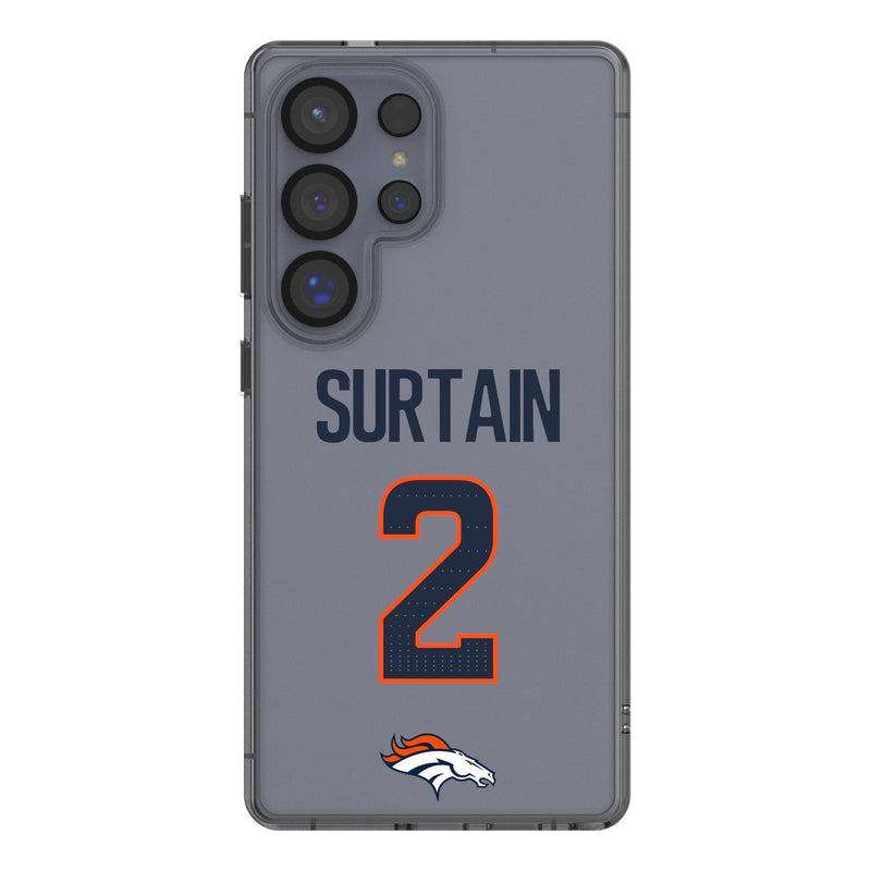 Pat Surtain II Denver Broncos 2 Game Tactic Galaxy Clear Phone Case for Samsung Galaxy
