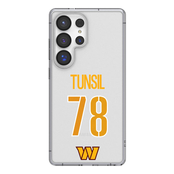 Laremy Tunsil Washington Commanders 78 Game Tactic Galaxy Clear Phone Case for Samsung Galaxy