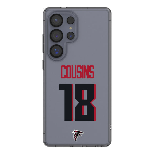 Kirk Cousins Atlanta Falcons 18 Game Tactic Galaxy Clear Phone Case for Samsung Galaxy
