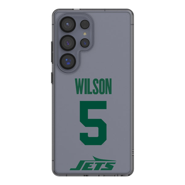 Garrett Wilson New York Jets 5 Game Tactic Galaxy Clear Phone Case for Samsung Galaxy