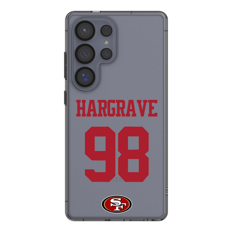 Javon Hargrave San Francisco 49ers 98 Game Tactic Galaxy Clear Phone Case for Samsung Galaxy