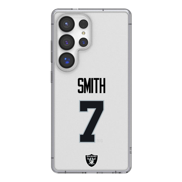 Geno Smith Las Vegas Raiders 7 Game Tactic Galaxy Clear Phone Case for Samsung Galaxy