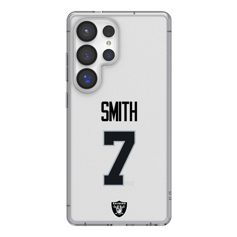 Geno Smith Las Vegas Raiders 7 Game Tactic Galaxy Clear Phone Case for Samsung Galaxy