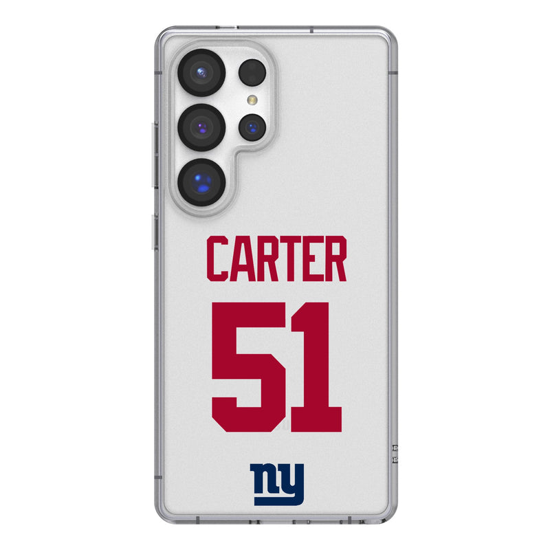 Abdul Carter New York Giants 51 Game Tactic Galaxy Clear Phone Case for Samsung Galaxy