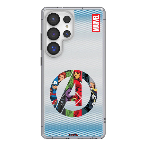 Marvel Avengers Grid Galaxy Clear Phone Case for Samsung Galaxy