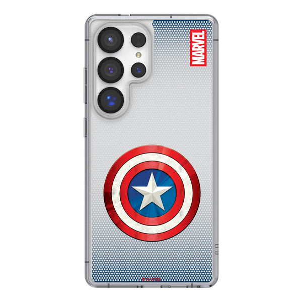 Marvel Avengers Captain America Grid Galaxy Clear Phone Case for Samsung Galaxy