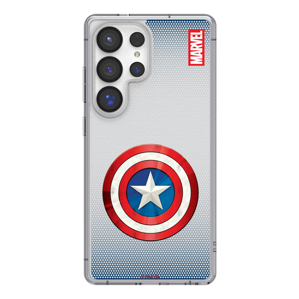 Marvel Avengers Captain America Grid Galaxy Clear Phone Case for Samsung Galaxy