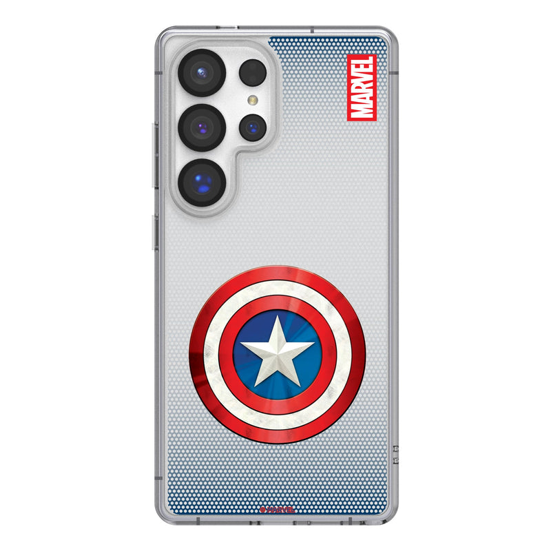 Marvel Avengers Captain America Grid Galaxy Clear Phone Case for Samsung Galaxy