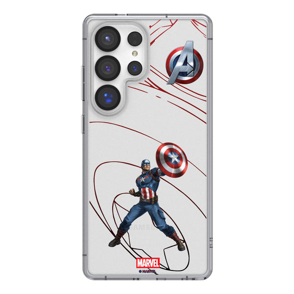 Marvel Avengers Captain America MechLine Galaxy Clear Phone Case for Samsung Galaxy