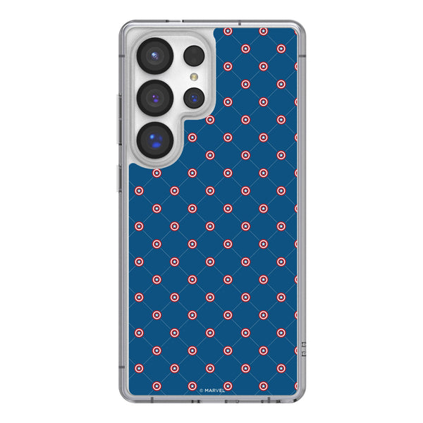 Marvel Avengers Captain America Pattern Galaxy Clear Phone Case for Samsung Galaxy
