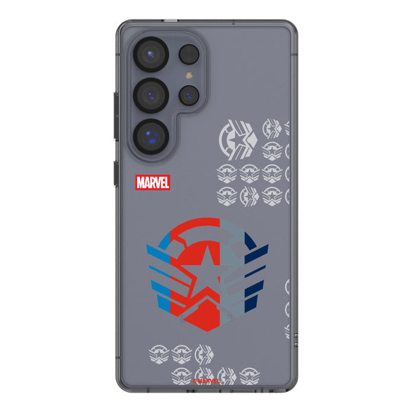 Marvel Avengers Sam Wilson Captain America Sigil Galaxy Clear Phone Case for Samsung Galaxy