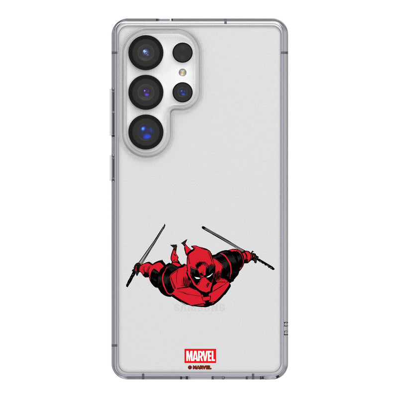 Marvel Deadpool Badge Galaxy Clear Phone Case for Samsung Galaxy
