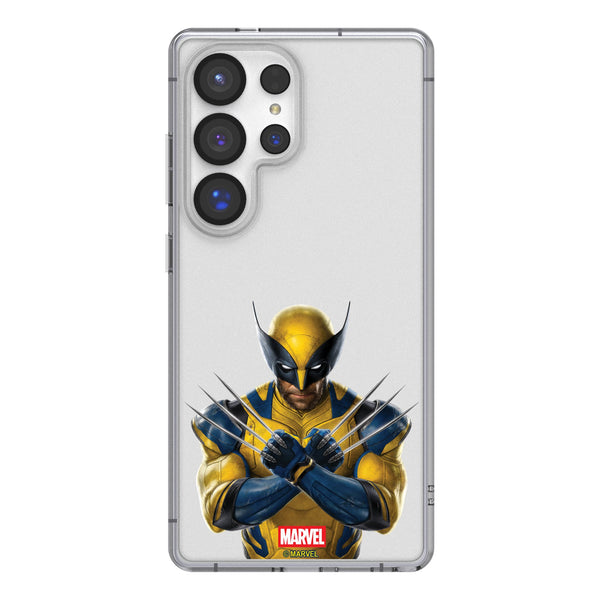 Marvel Deadpool Wolverine Badge Galaxy Clear Phone Case for Samsung Galaxy