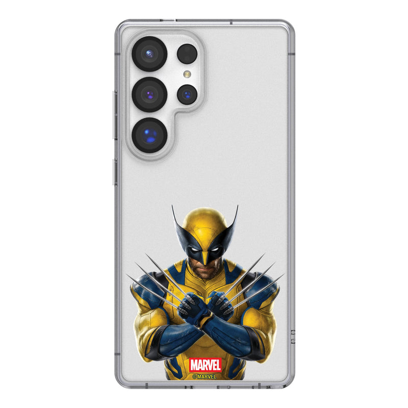 Marvel Deadpool Wolverine Badge Galaxy Clear Phone Case for Samsung Galaxy