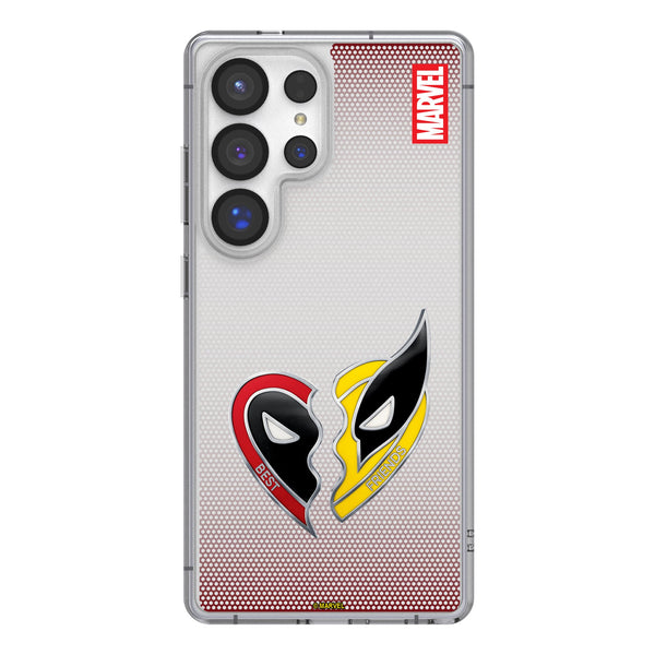 Marvel Deadpool Wolverine Grid Galaxy Clear Phone Case for Samsung Galaxy